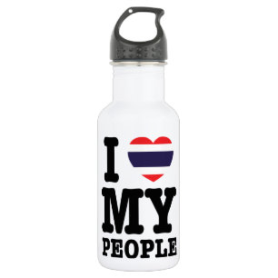 Ich höre (Liebe) Meine Thai-Leute Edelstahlflasche