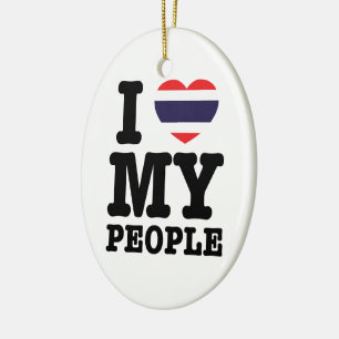 Ich höre (Liebe) Meine Thai-Leute Keramikornament