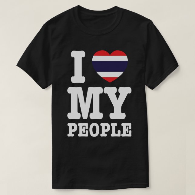 Ich höre (Liebe) Meine Thai-Leute T-Shirt (Design vorne)