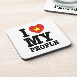 Ich höre (Liebe) meine Vietnam-Leute Getränkeuntersetzer