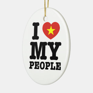 Ich höre (Liebe) meine Vietnam-Leute Keramik Ornament