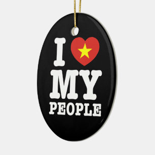 Ich höre (Liebe) meine Vietnam-Leute Keramikornament