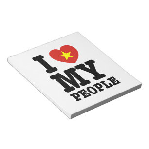 Ich höre (Liebe) meine Vietnam-Leute Notizblock