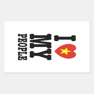 Ich höre (Liebe) meine Vietnam-Leute Rechteckiger Aufkleber