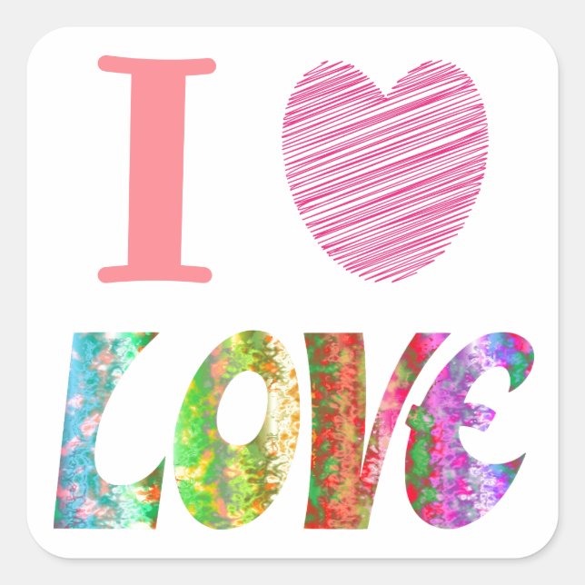 Ich höre Liebe Sticker (Vorderseite)