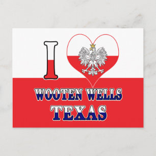 Ich höre Liebe Wooten Wells Texas Postkarte