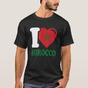 Ich höre Marokko. Schöne Flagge Marokkos - I Liebe T-Shirt