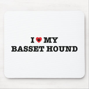 Ich höre mein Basset Hound Mousepad