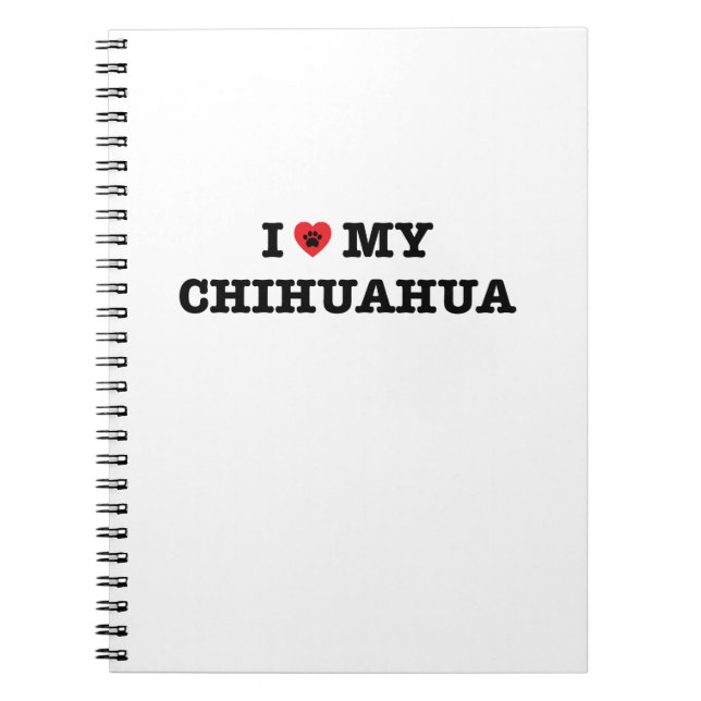 Ich höre mein Chihuahua-Notebook Notizblock (Vorderseite)