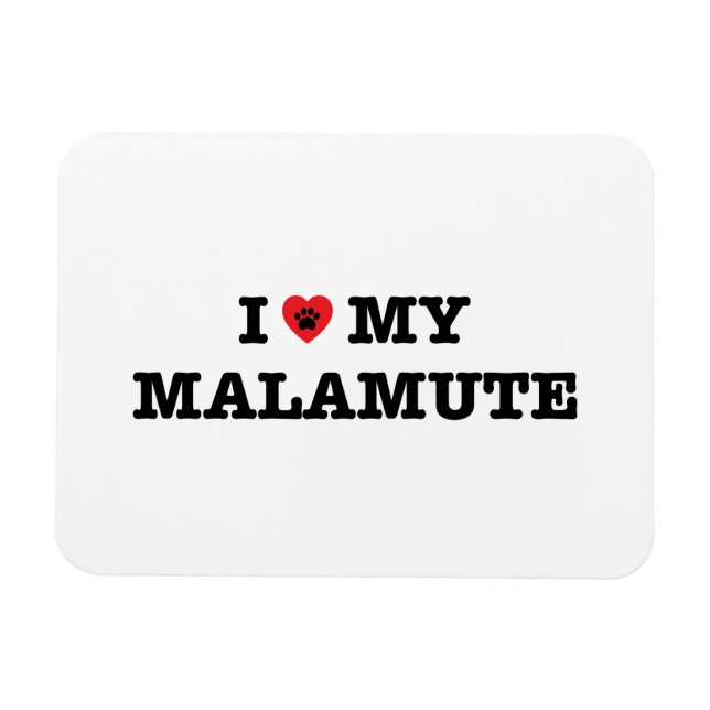 Ich höre mein Malamute Magnet (Horizontal)