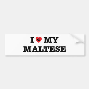 Ich höre mein Maltesisch Autoaufkleber