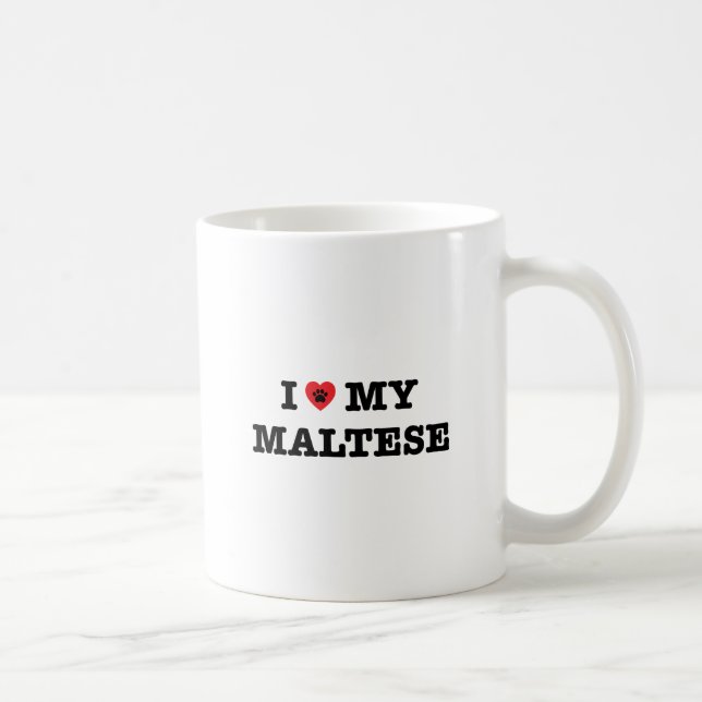 Ich höre mein Maltesisch Kaffeetasse (Rechts)