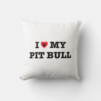 Ich höre mein Pit Bull Throw Kissen
