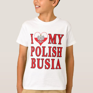 Ich höre mein polnisches Busia T-Shirt