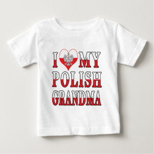 Ich höre mein polnisches Oma Baby T-shirt