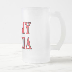 Ich höre meine Babcia Mattglas Bierglas