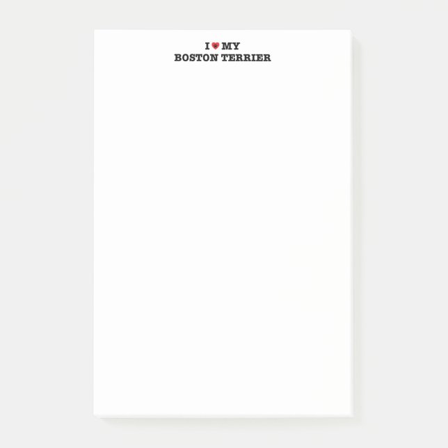 Ich höre meine Boston Terrier Post-it-Notizen Post-it Klebezettel (Vorderseite)