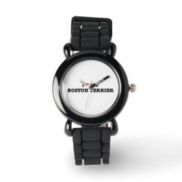 Ich höre meine Boston Terrier Wristwatch Armbanduhr