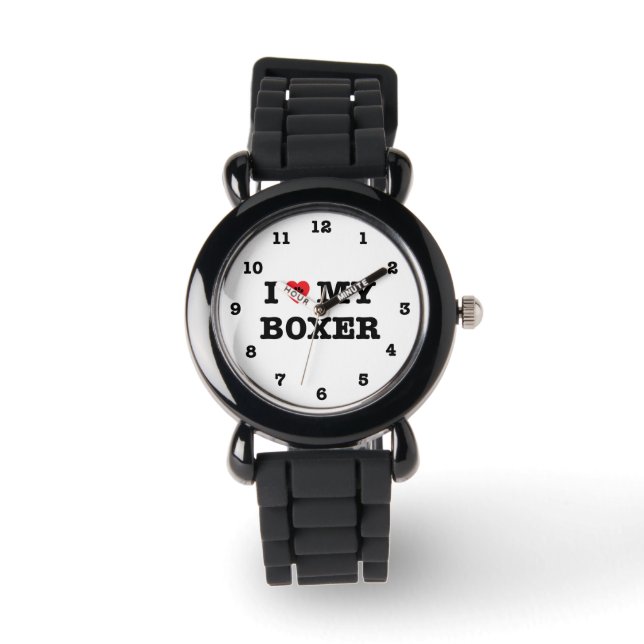 Ich höre meine Boxernummer Wristwatch Armbanduhr (Vorderseite)