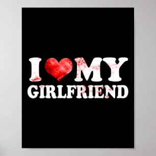 Ich höre meine Freundin Liebe Valentine Couple für Poster