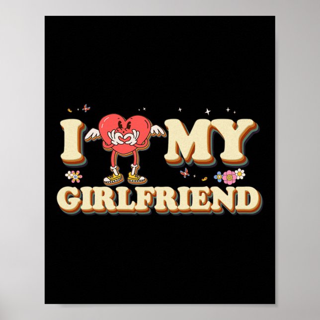 Ich höre meine Freundin Liebe Valentine Groovy Cou Poster (Vorne)