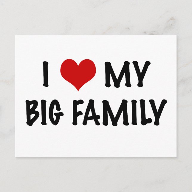 Ich höre meine große Familie Postkarte (Vorderseite)
