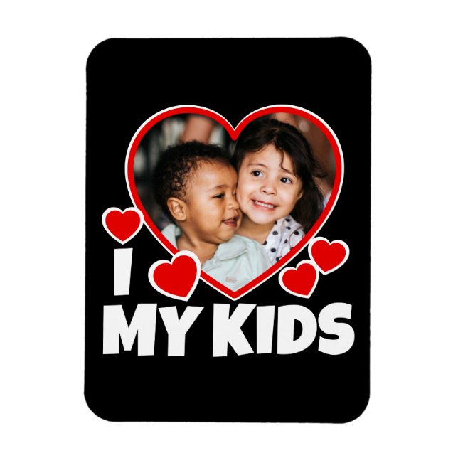 Ich höre meine Kinder Personalisiertes Foto flexib Magnet (Vertikal)