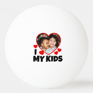 Ich höre meine Kinder Personalisiertes Foto Tischtennisball
