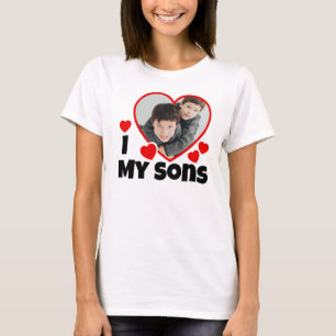Ich höre meine Söhne Personalisierten Foto T - Shi T-Shirt