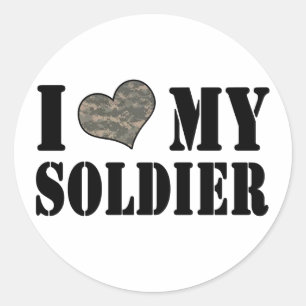 Ich höre meine Soldaten-Aufkleber Runder Aufkleber