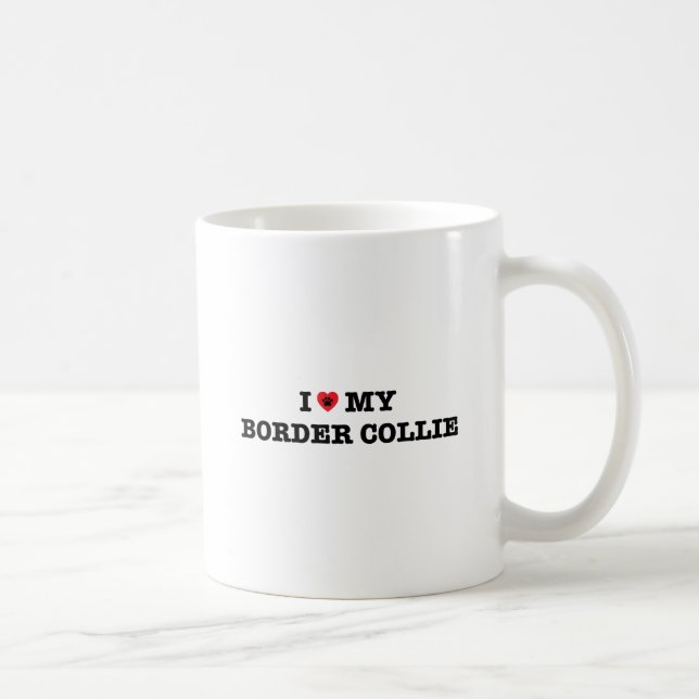 Ich höre meine Tasse des Border Collie Coffee (Rechts)