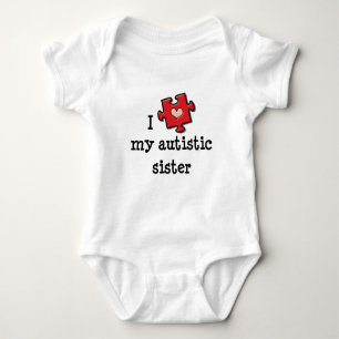 Ich höre meinen Autistischen Schwester Autismus Sä Baby Strampler