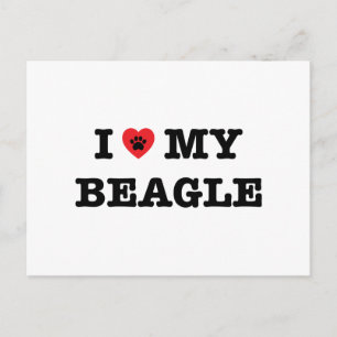 Ich höre meinen Beagle Postkarte