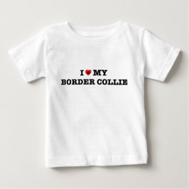 Ich höre meinen Border Collie Baby Bodysuit Baby T-shirt