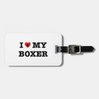 Ich höre meinen Boxer-Gepäckanhänger