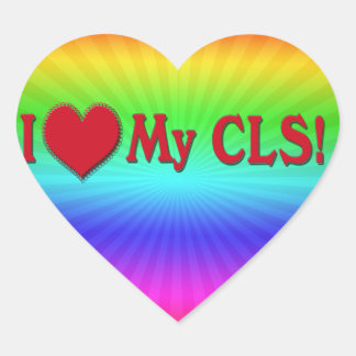 Ich höre meinen CLS KLINISCHER LABORWISSENSCHAFTLE Herz-Aufkleber
