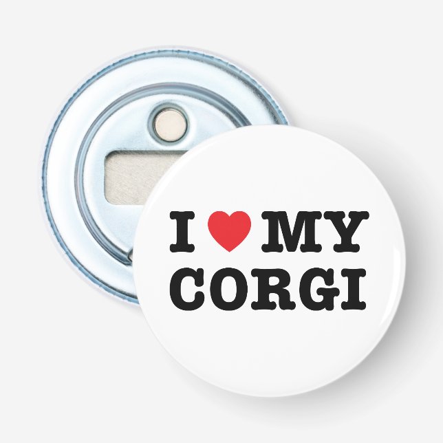 Ich höre meinen Corgi Magnet Flaschenöffner (Vorderseite)