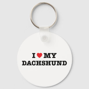 Ich höre meinen Dackel Button-Schlüsselanhänger Schlüsselanhänger