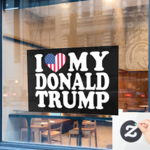 Ich höre meinen Donald Trump für Präsident 2024 Fensteraufkleber