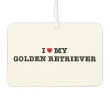 Ich höre meinen Golden Retriever Car Air Freshener