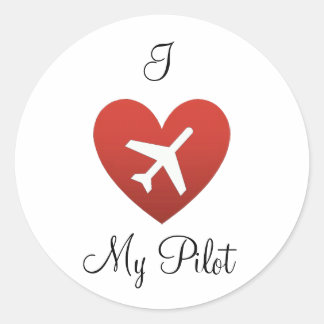 Ich höre meinen Pilot Runder Aufkleber