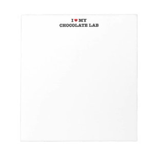 Ich höre meinen Schokolade-Labrador Notepad Notizblock