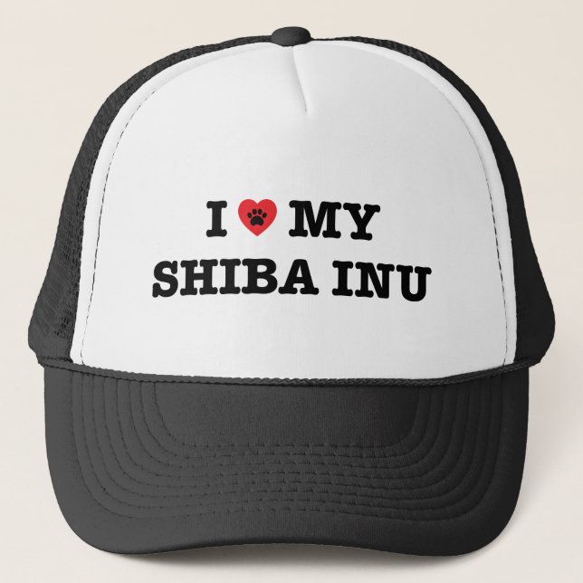 Ich höre meinen Shiba Inu Trucker Hat Truckerkappe (Vorderseite)