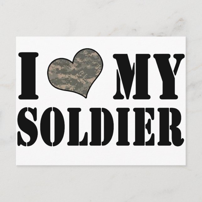 Ich höre meinen Soldaten Postkarte (Vorderseite)
