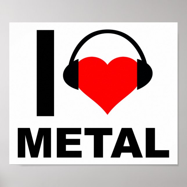 Ich höre Metal Funny Poster (Vorne)