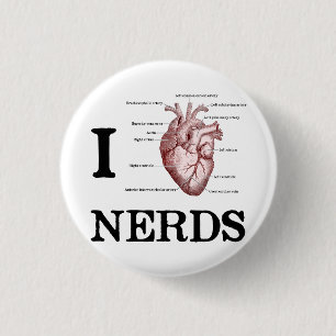 Ich höre Nerds Button