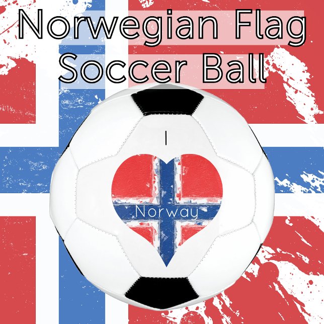 Ich höre Norwegische Flagge Fußball (I heart Norway Norwegian Flag Soccer Ball)