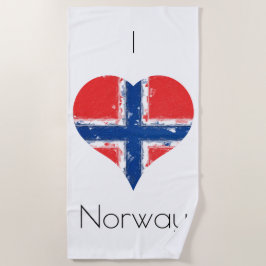 Ich höre Norwegische Flagge Strandtuch