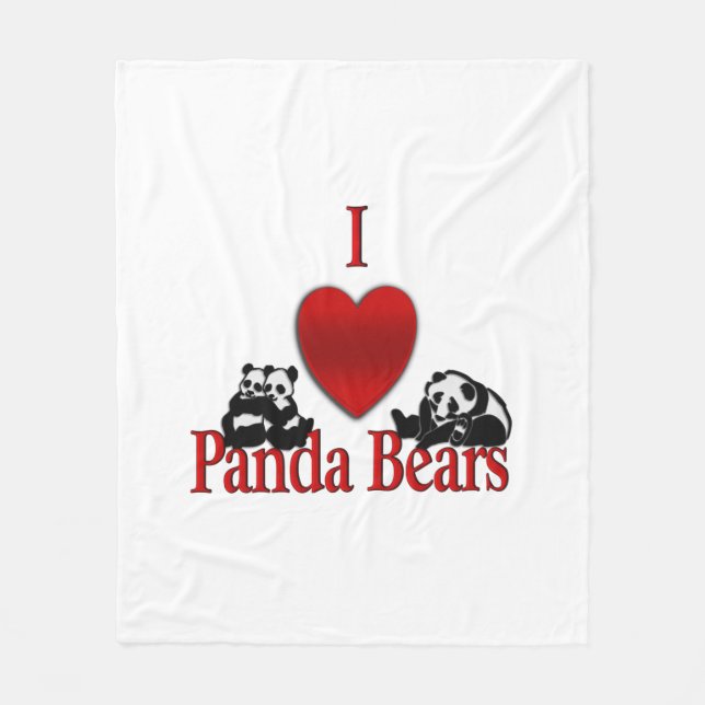 Ich höre Panda Bears Fleecedecke (Vorderseite)