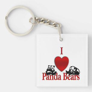 Ich höre Panda Bears Schlüsselanhänger